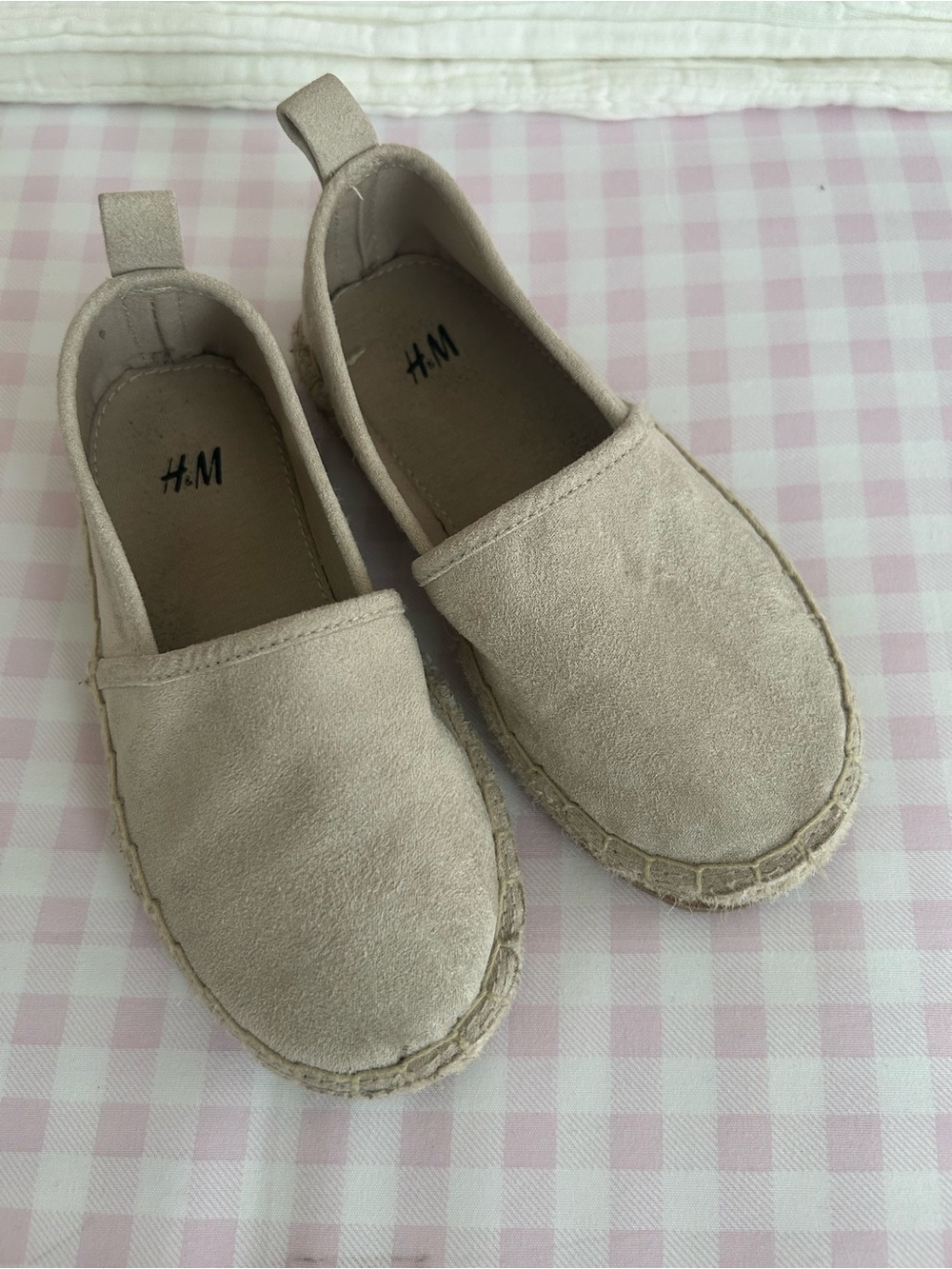 H&M Kids Neutral Beige Slip-On Moccasins